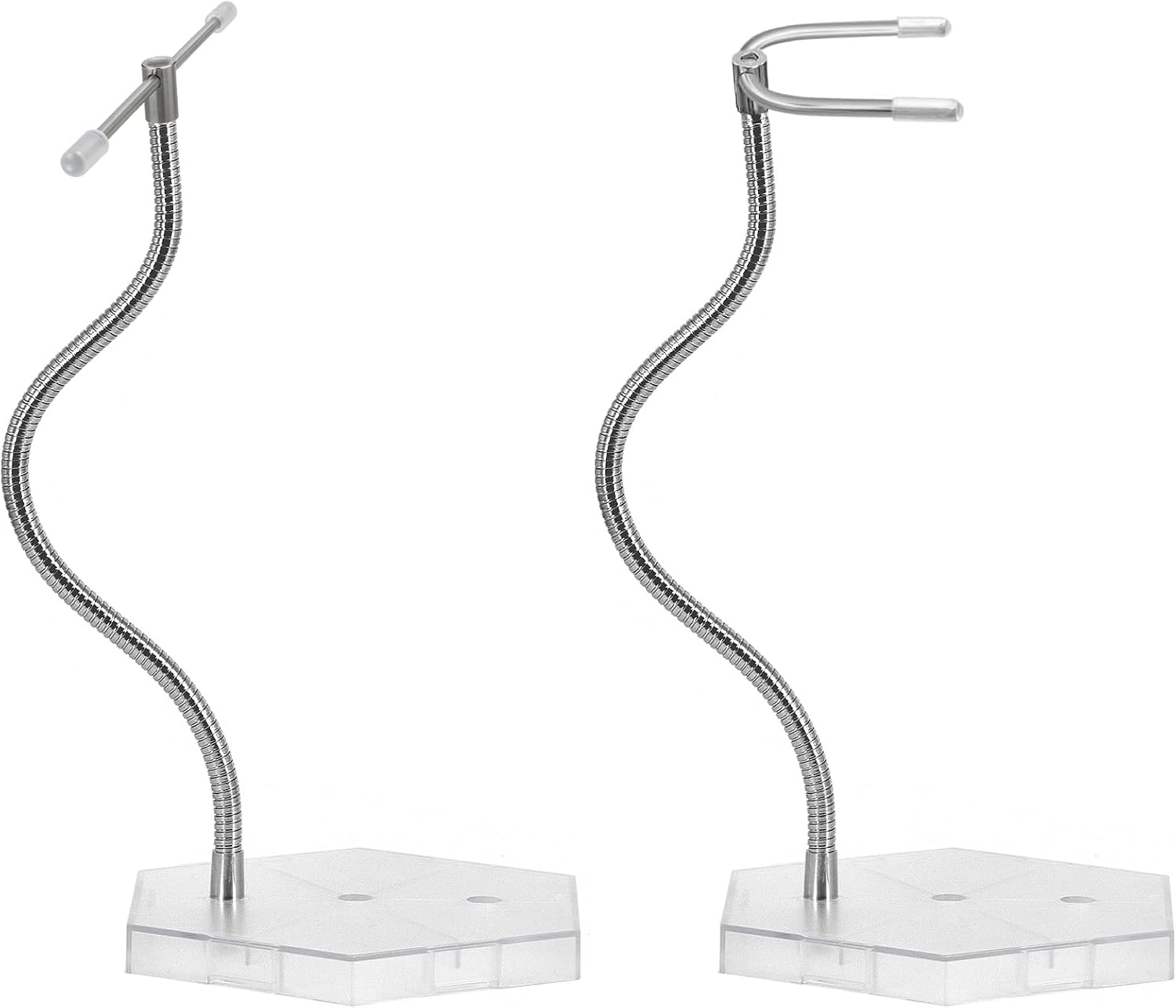 2 Pack Large Silver Stop Motion Figure Stand