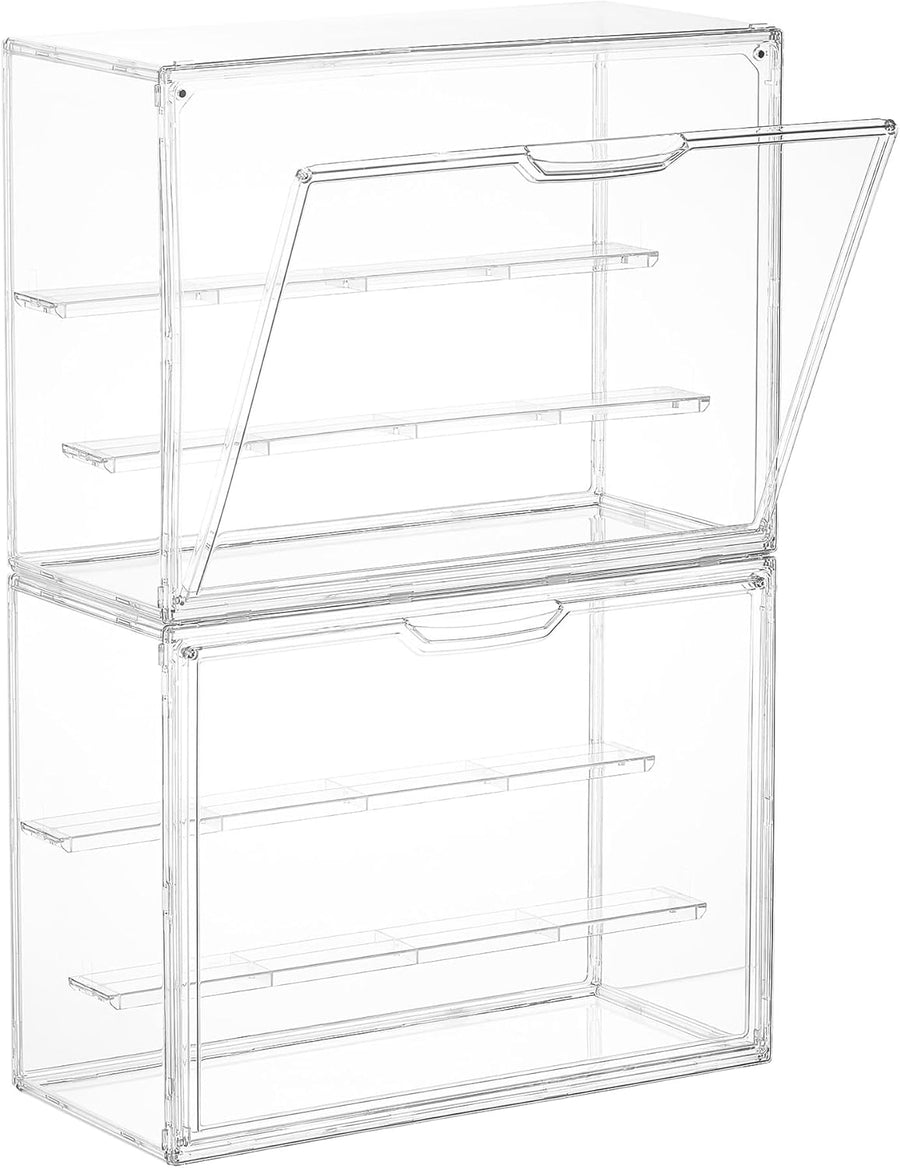 Vtopmart 2 Pack Stackable Acrylic Case for Gunpla Kits