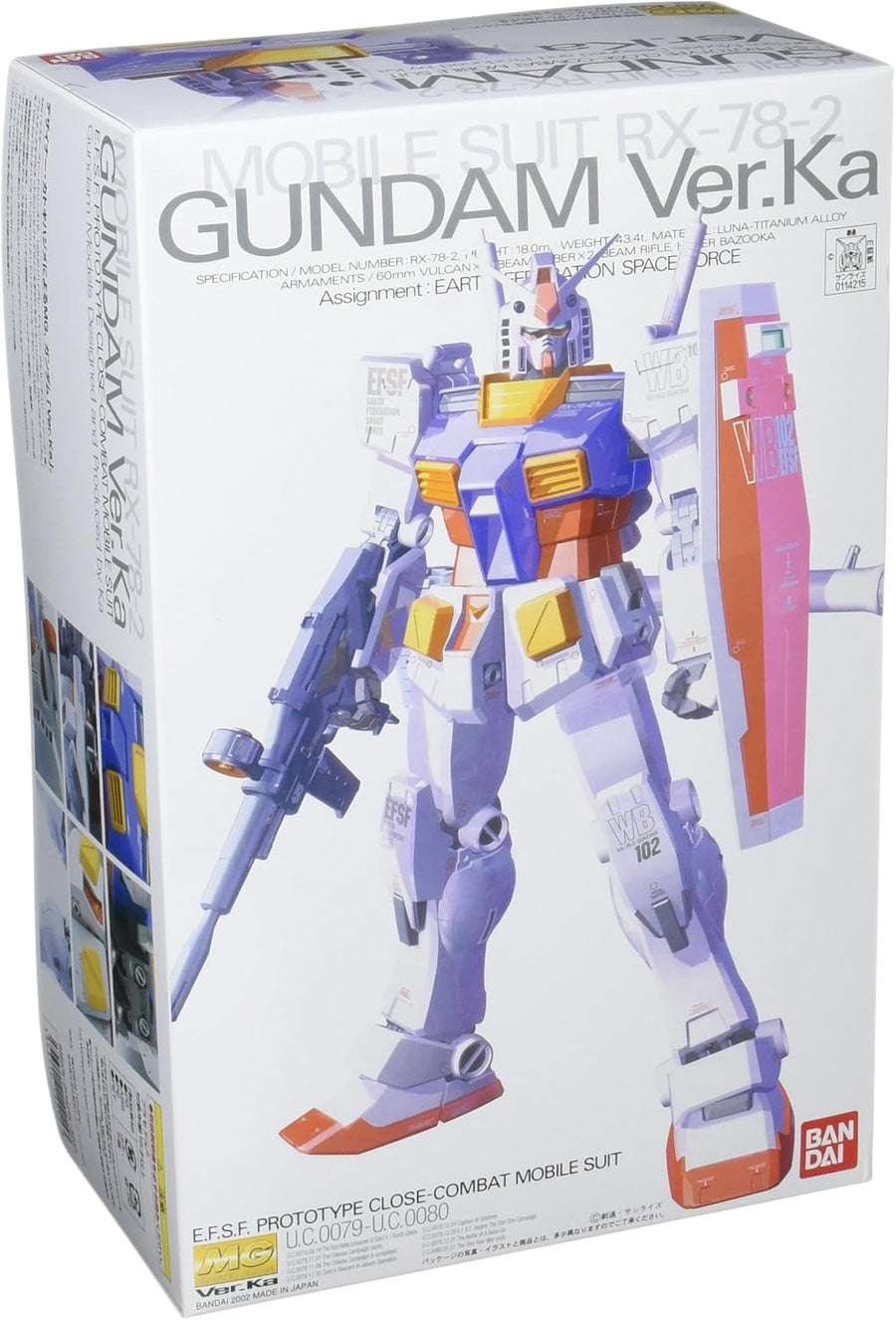 RX-78-2 Gundam Ver.Ka MG 1/100 Master Grade Kit