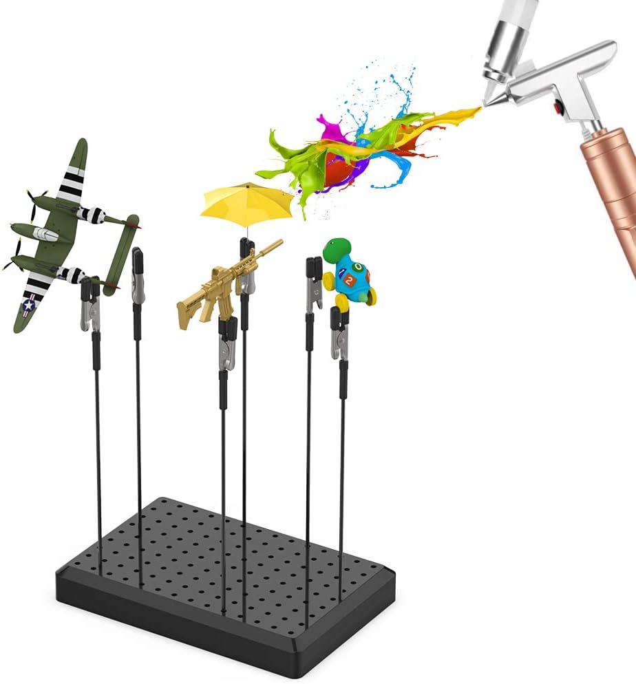 Painting Stand Base with 12 Alligator Clip Sticks