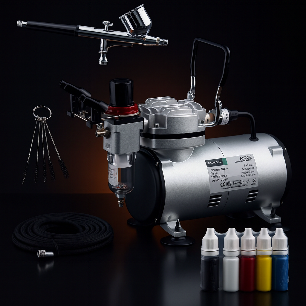 Timbertech AS18-2K Airbrush Kit with Compressor