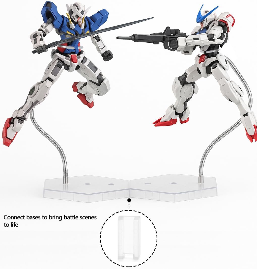2 Pack Large Silver Stop Motion Figure Stand