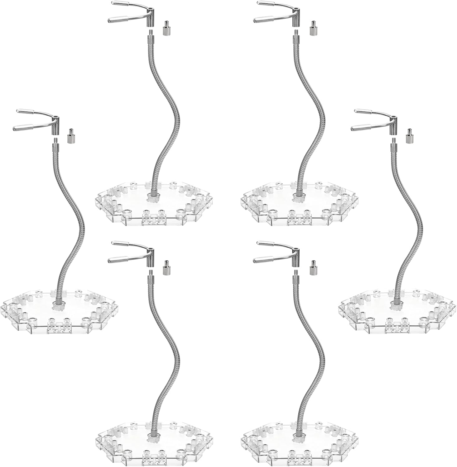 6 Pack Metal Adjustable Gundam Display Stand