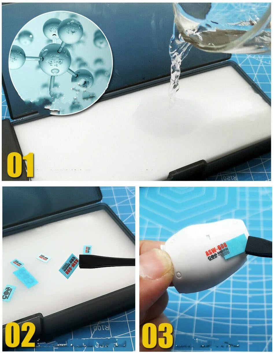 Water Decal Soaking Box with Decal Tweezers