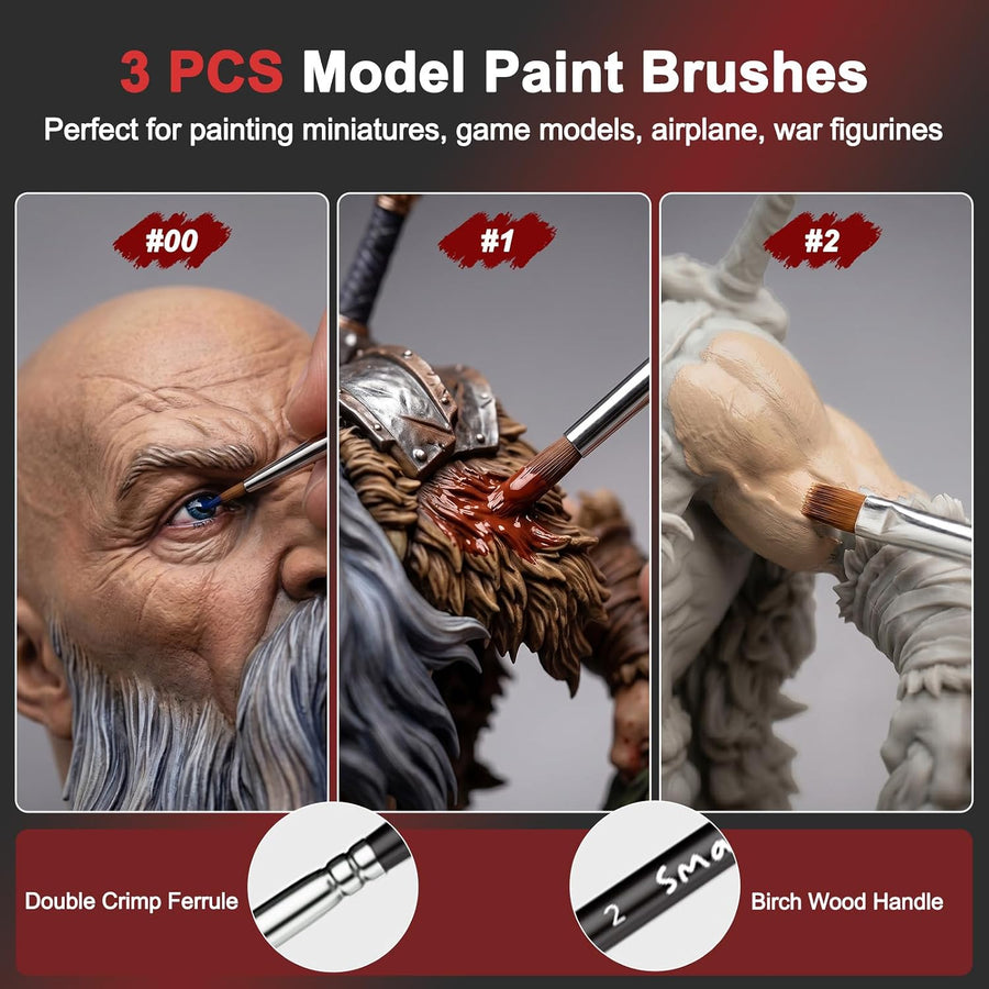 Smallbudi 20 Color Model Paint Set Brush & Airbrush