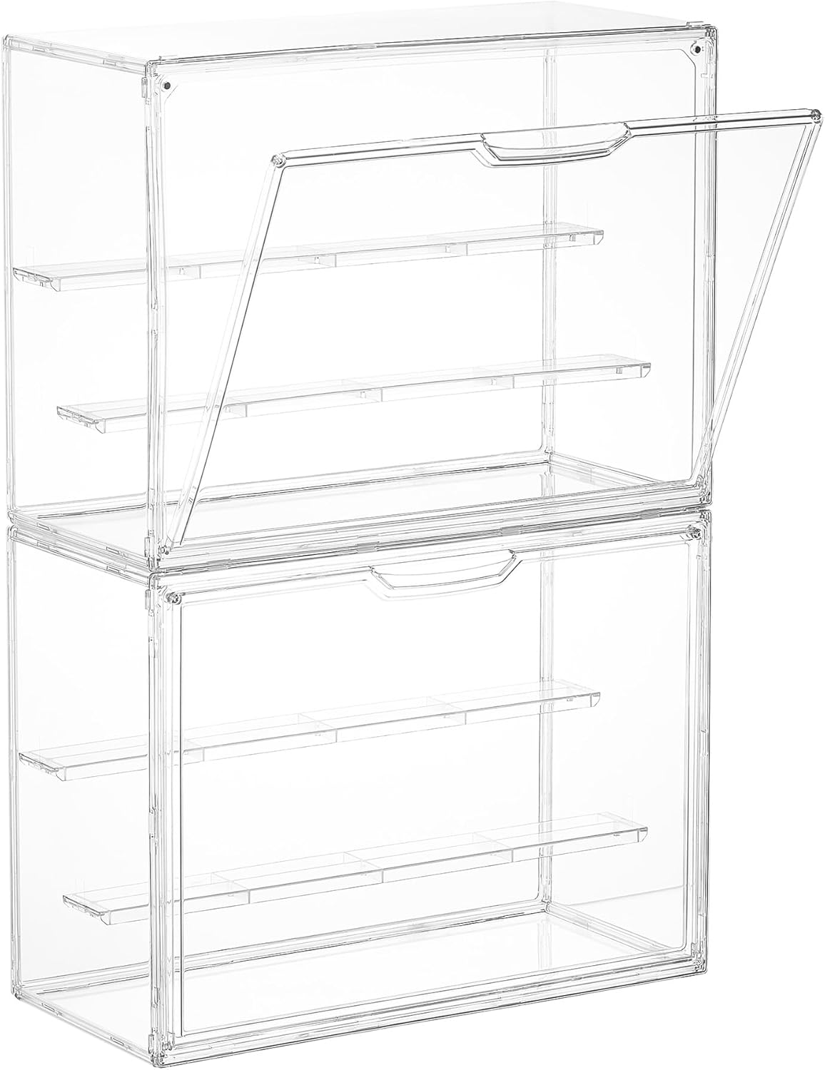 Vtopmart 2 Pack Stackable Acrylic Case for Gunpla Kits