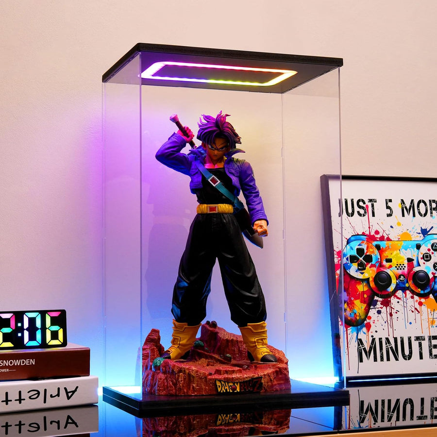 Clear Acrylic Display Case with LED Light for Gunpla
