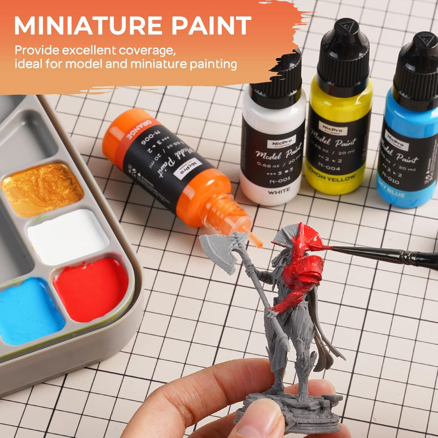 Nicpro All-In-One Miniature Painting Kit 18 Colors