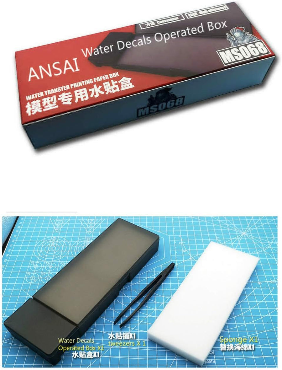 Water Decal Soaking Box with Decal Tweezers