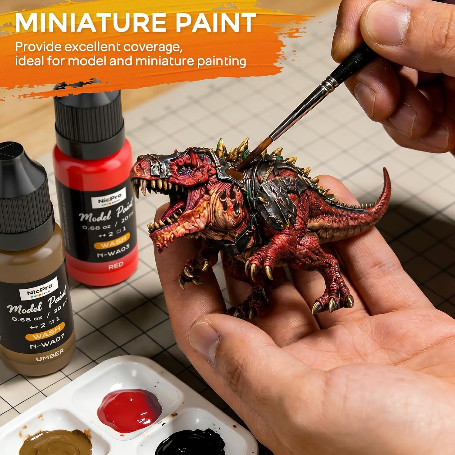 Nicpro 10 Color Acrylic Model Wash Set for Weathering